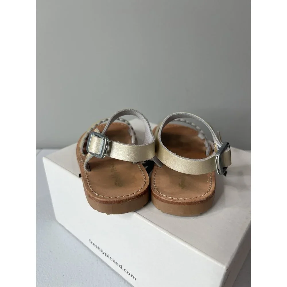 Freshly Picked Toddler Platinum Laguna Sandal Size‎ 5 With Box